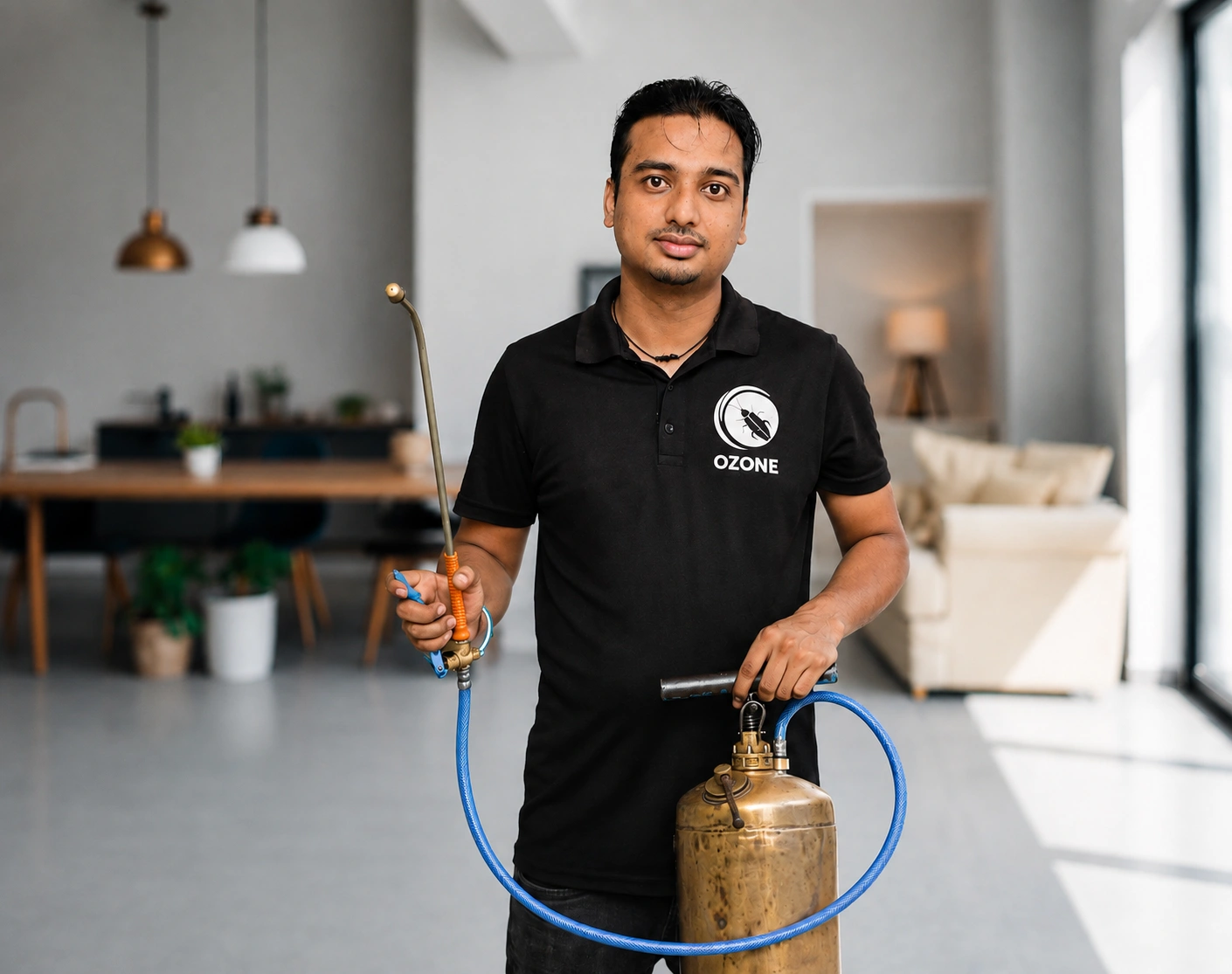 Professional Ozone Pest Control Technician